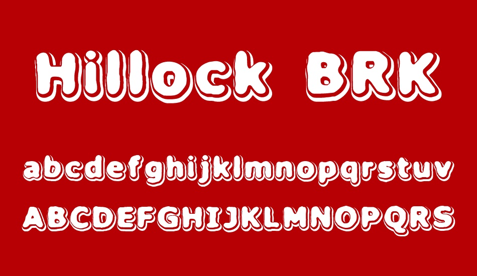 Hillock BRK font