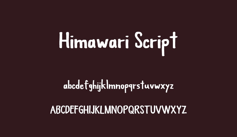 Himawari Script DEMO font