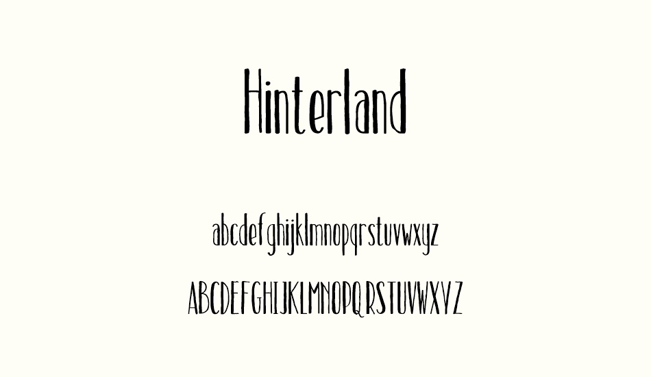 hinterland font