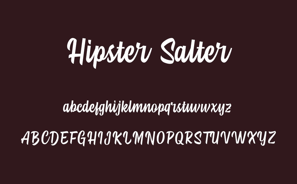 Hipster Salter font