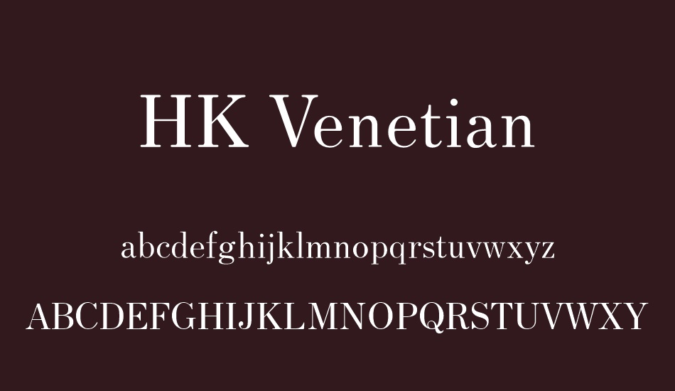 HK Venetian font