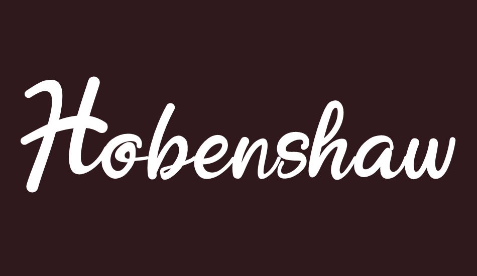 Hobenshaw font big