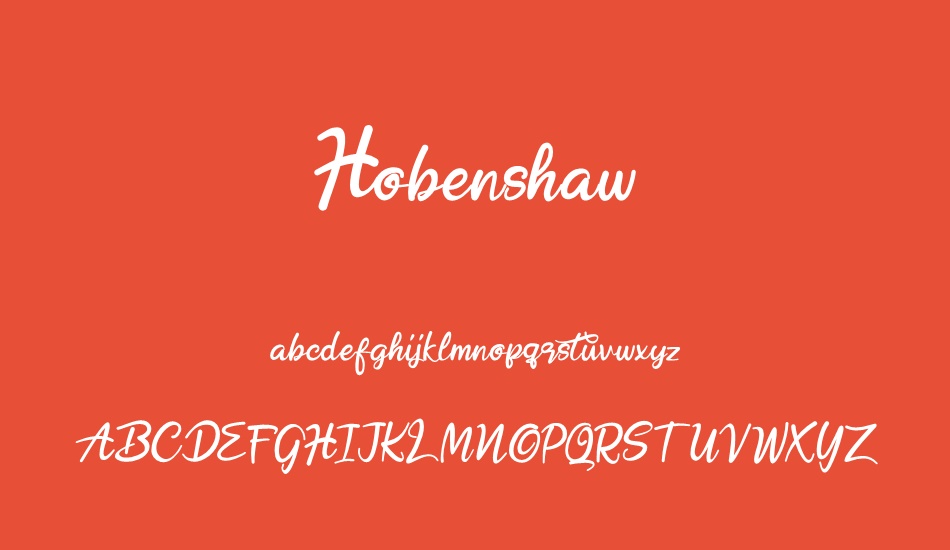 Hobenshaw font