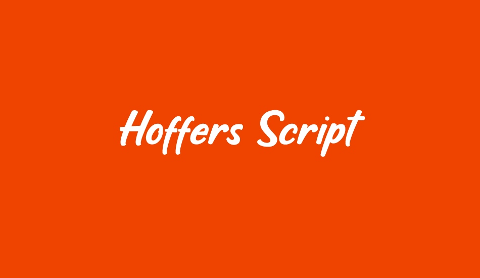 Hoffers Script DEMO font big