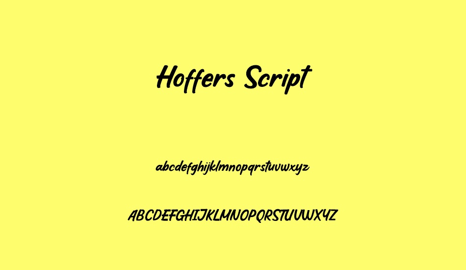 Hoffers Script DEMO font