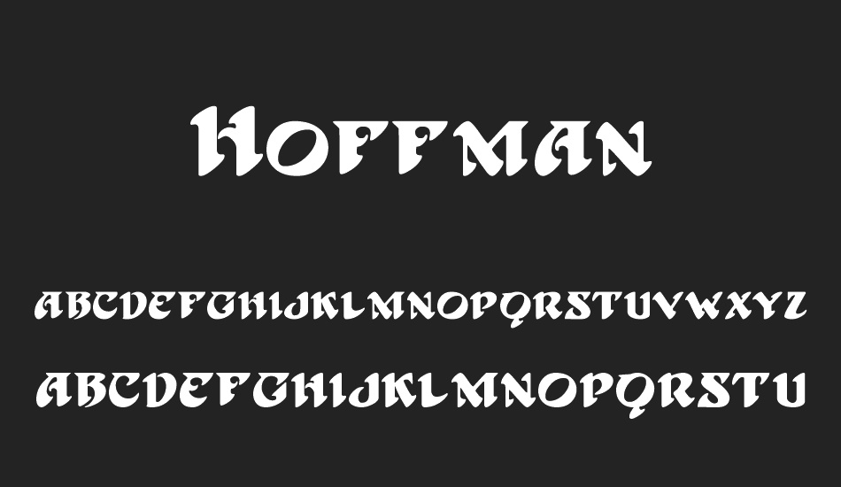 Hoffman font