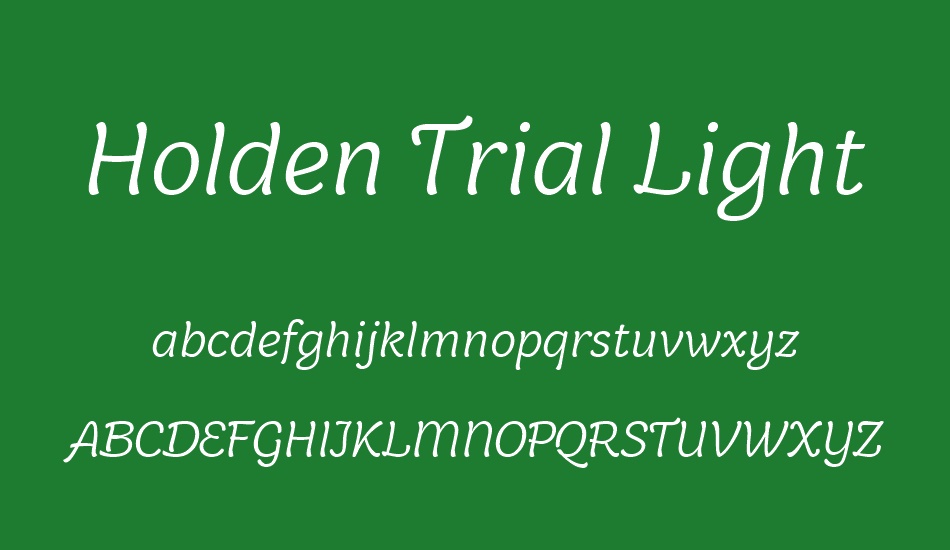 Holden Trial Light font