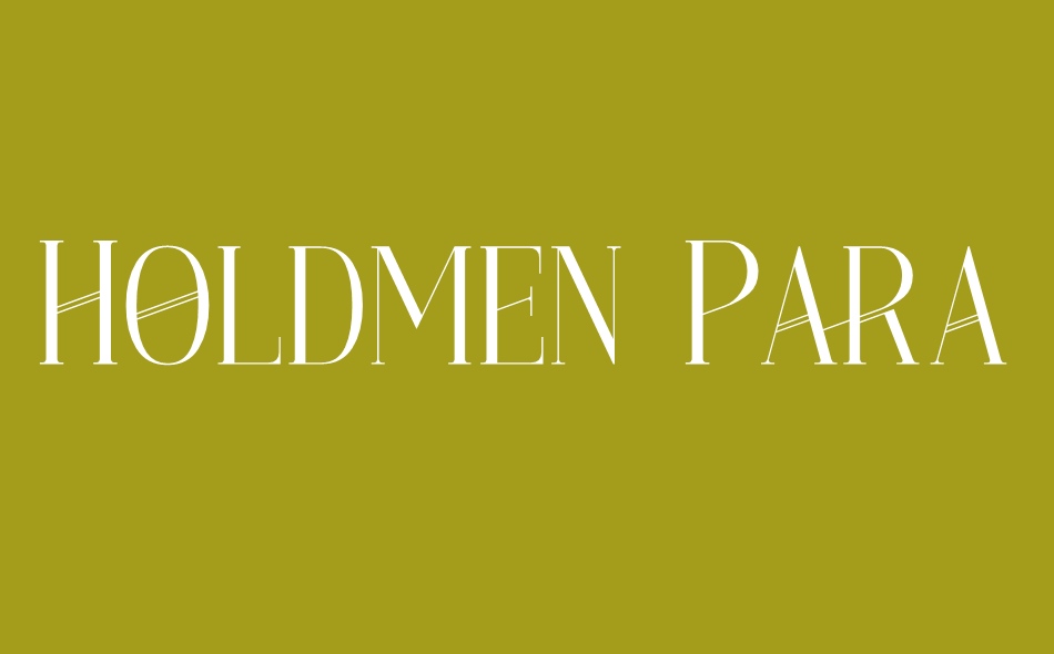 Holdmen Paradise font big