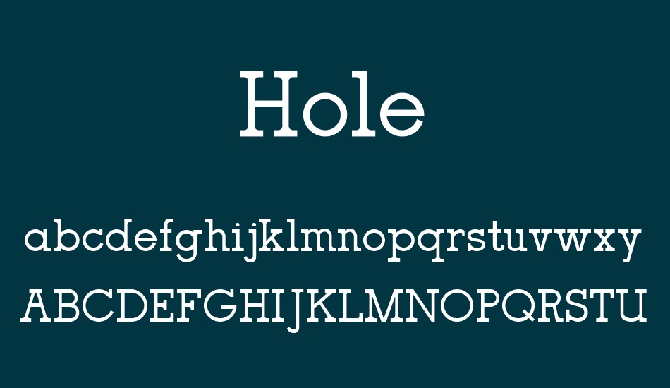 Hole font