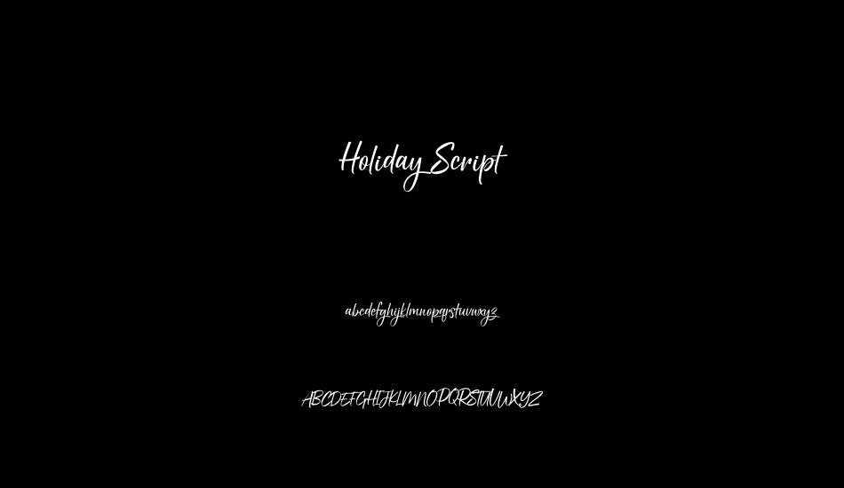 Holiday Script font