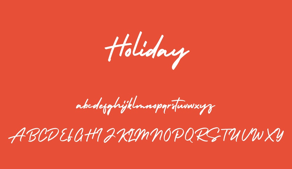 HolidayFree font