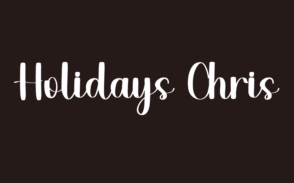 Holidays Christmas font big