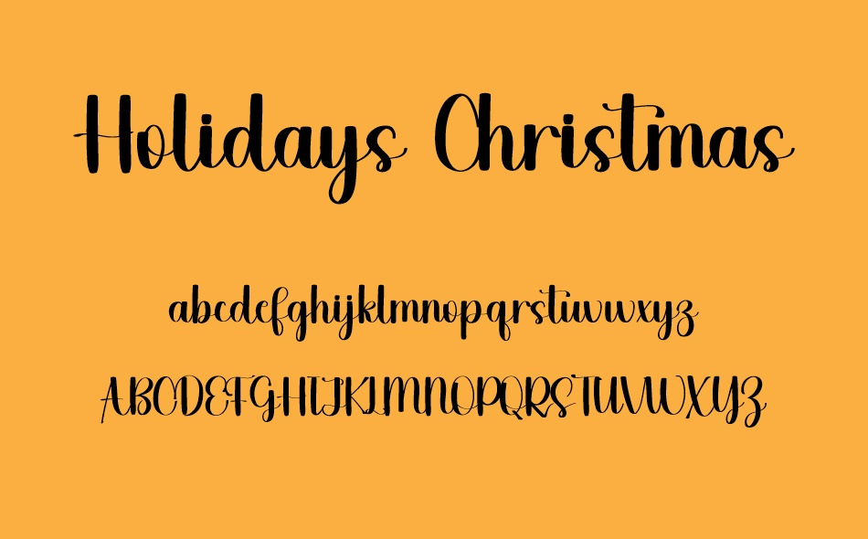 Holidays Christmas font