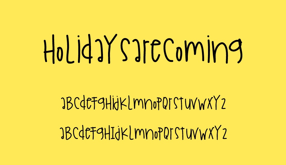 HolidaysAreComing font