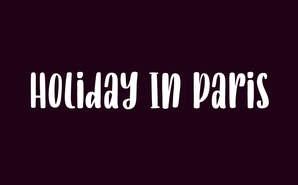 Holiday In Paris font big