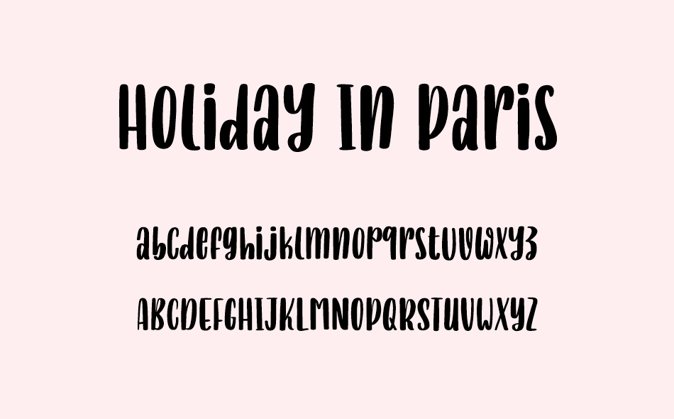 Holiday In Paris font