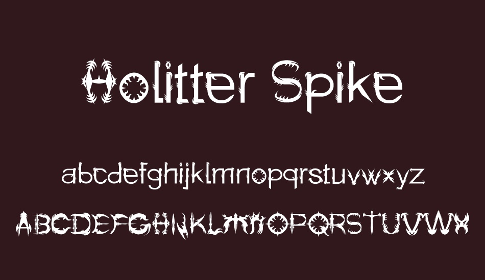 Holitter Spike font