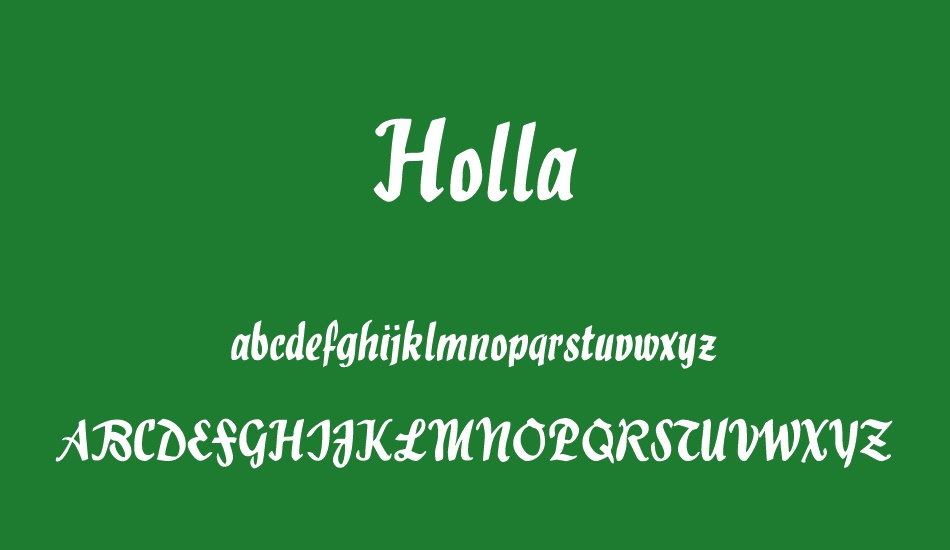 Holla font