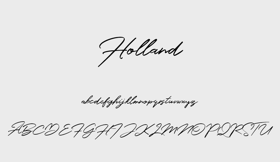 Holland font