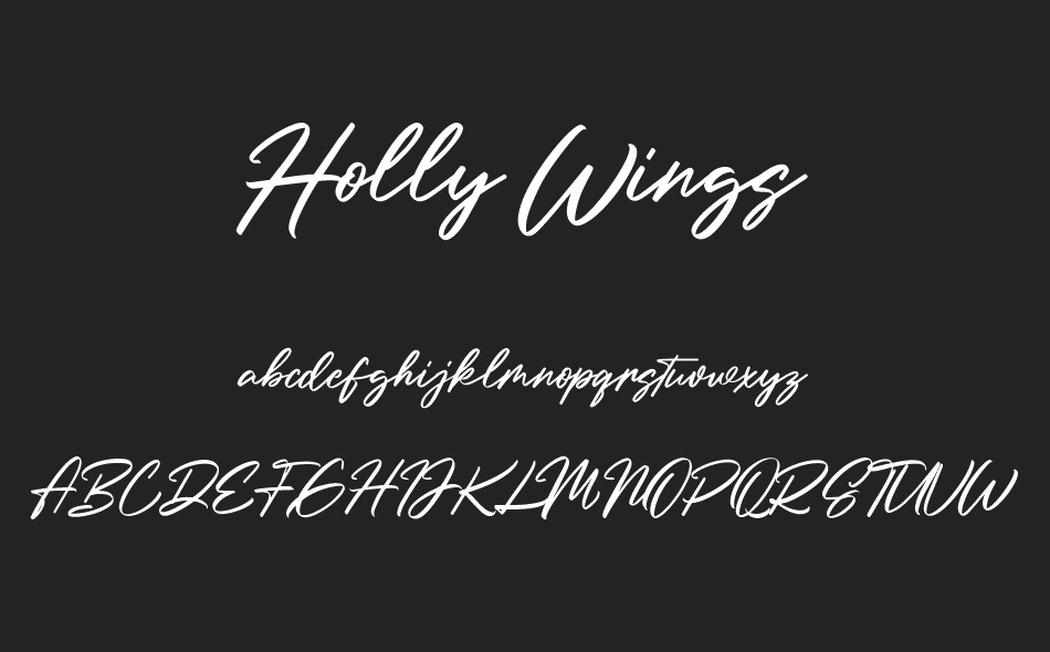 Holly Wings font