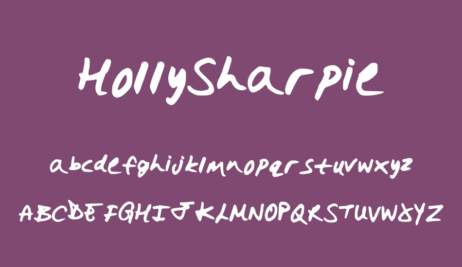 HollySharpie font