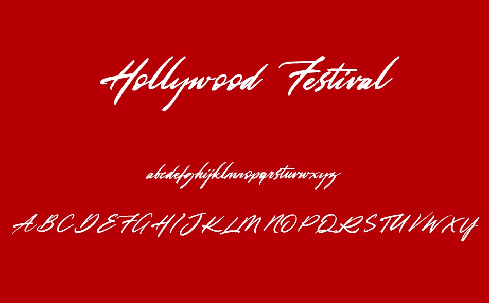 Hollywood Festival font