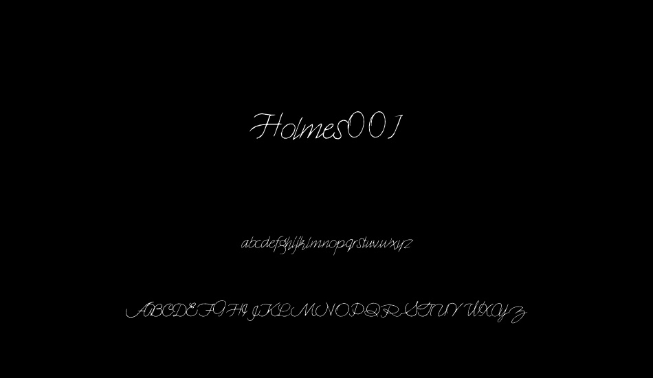 Holmes001 font