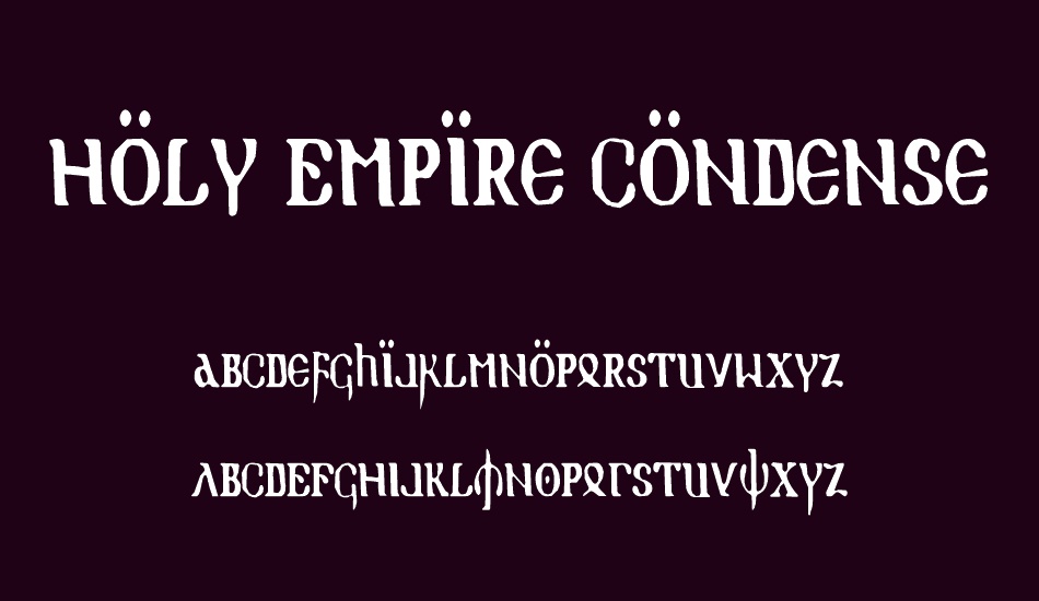 Holy Empire Condensed font