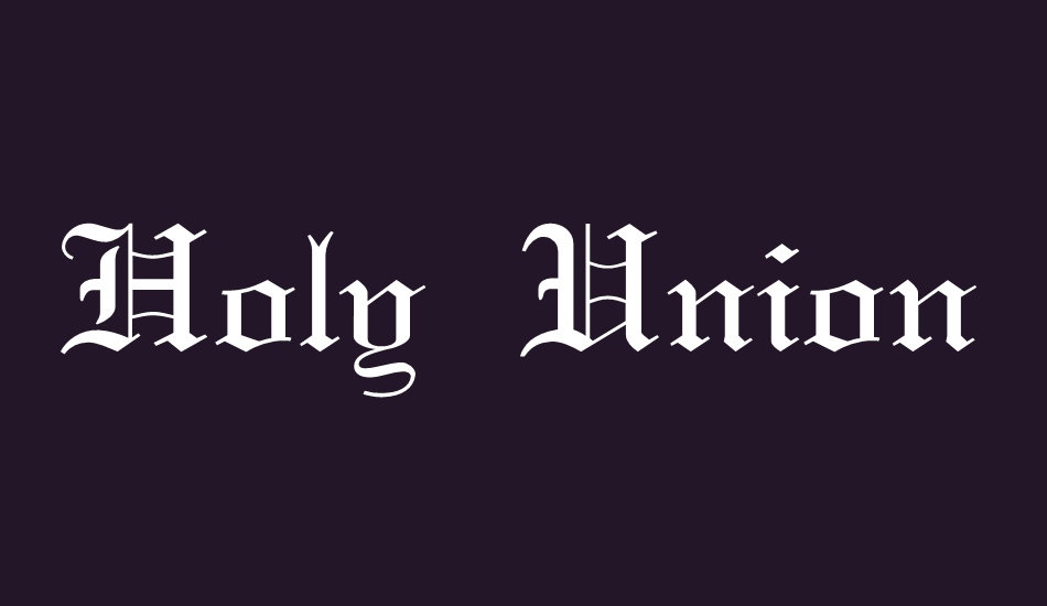 holy-union font big