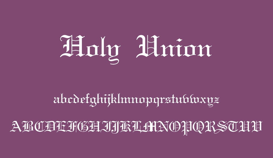 holy-union font