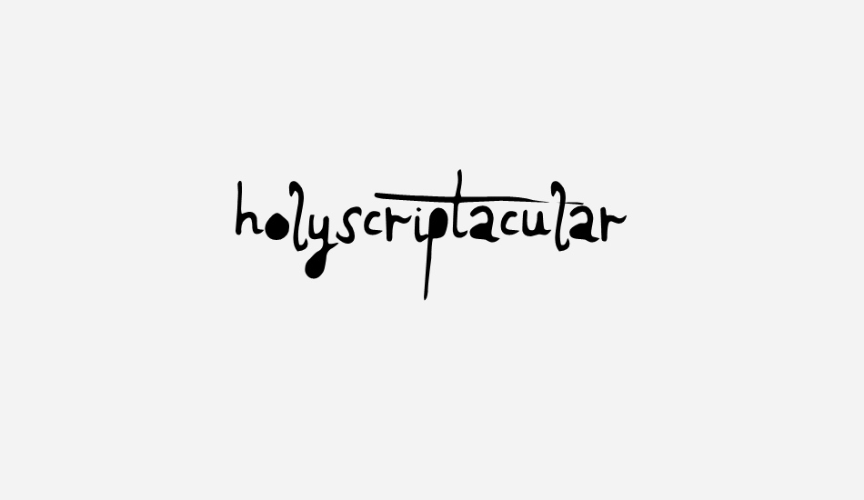 HolyScriptacular font big