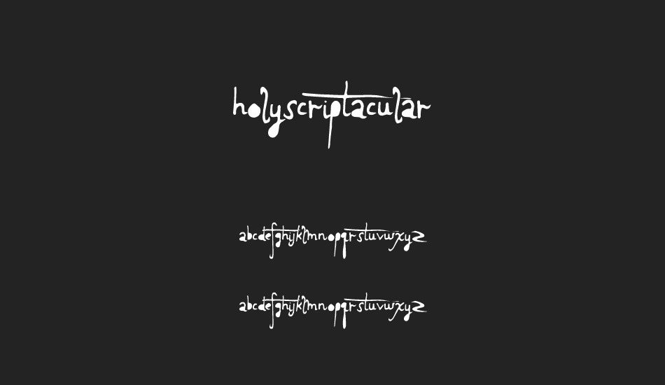 HolyScriptacular font