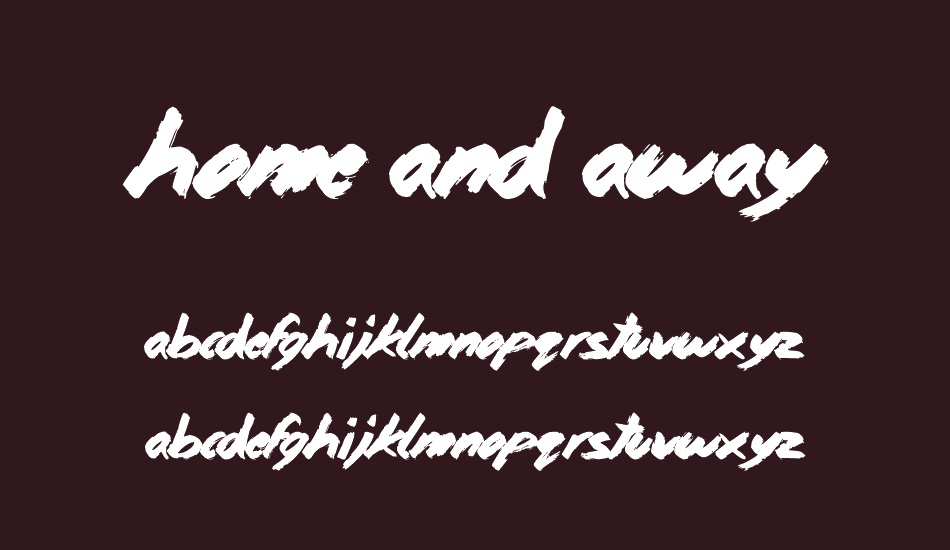 Home and Away font