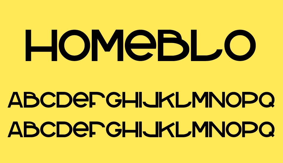 homeblock font