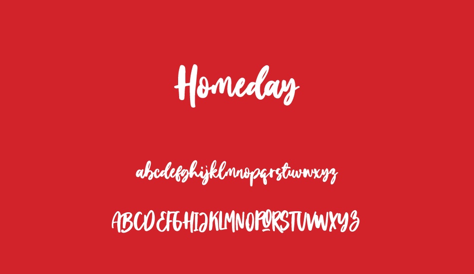 homeday font