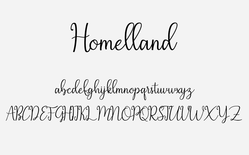 Homelland font