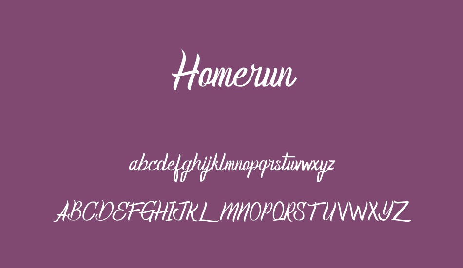 Homerun font