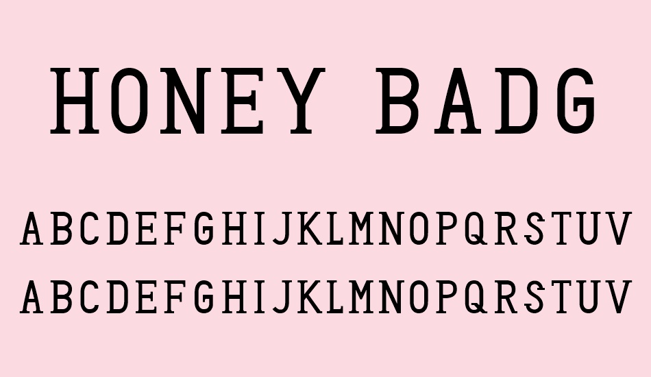 Honey Badger font