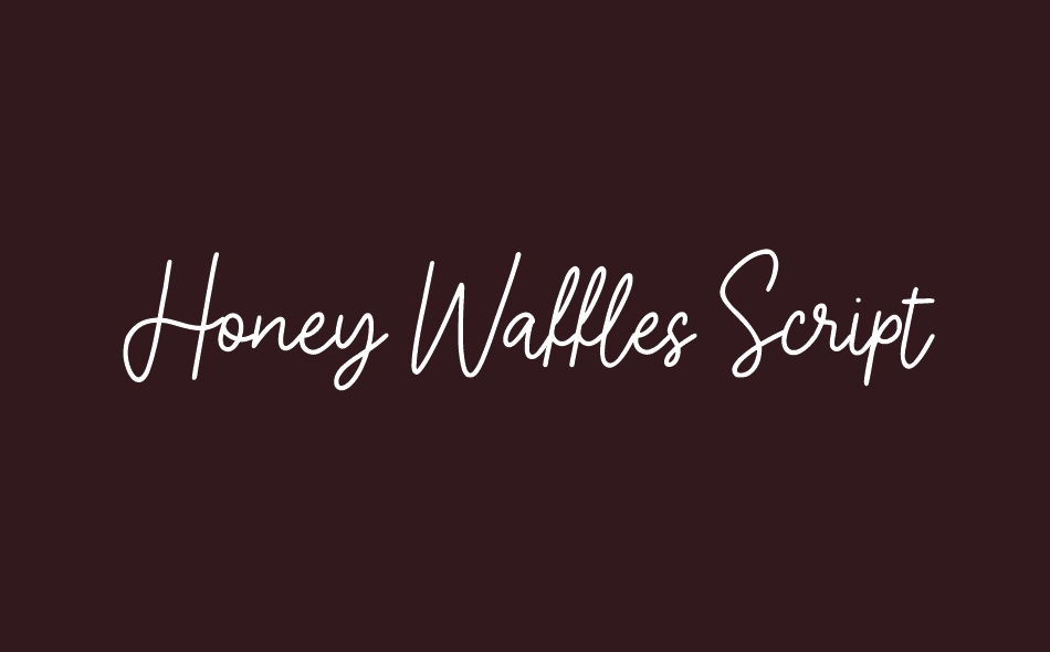 Honey Waffles font big