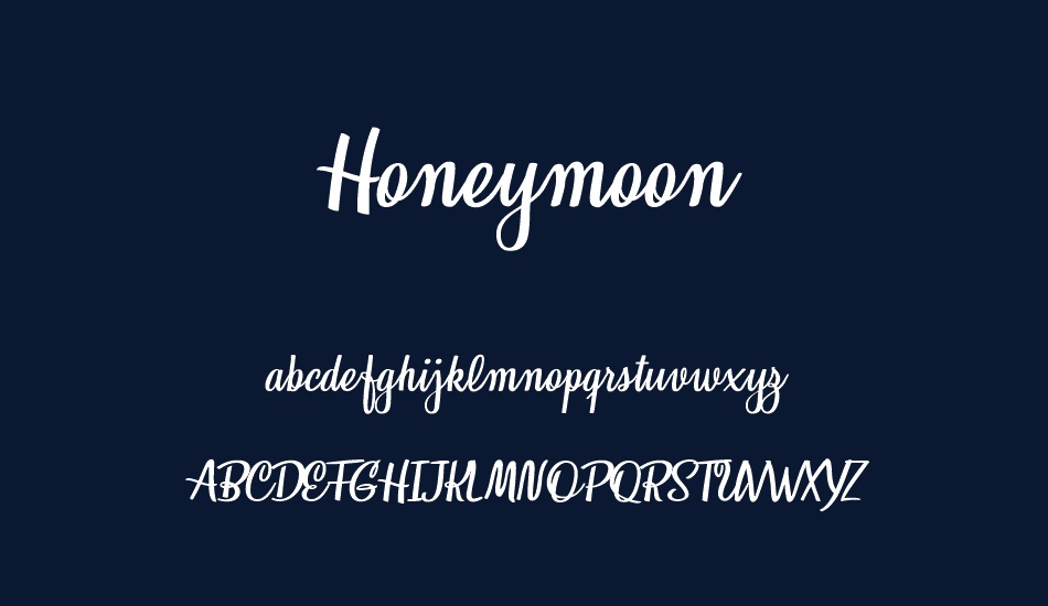 Honeymoon Personal Use font