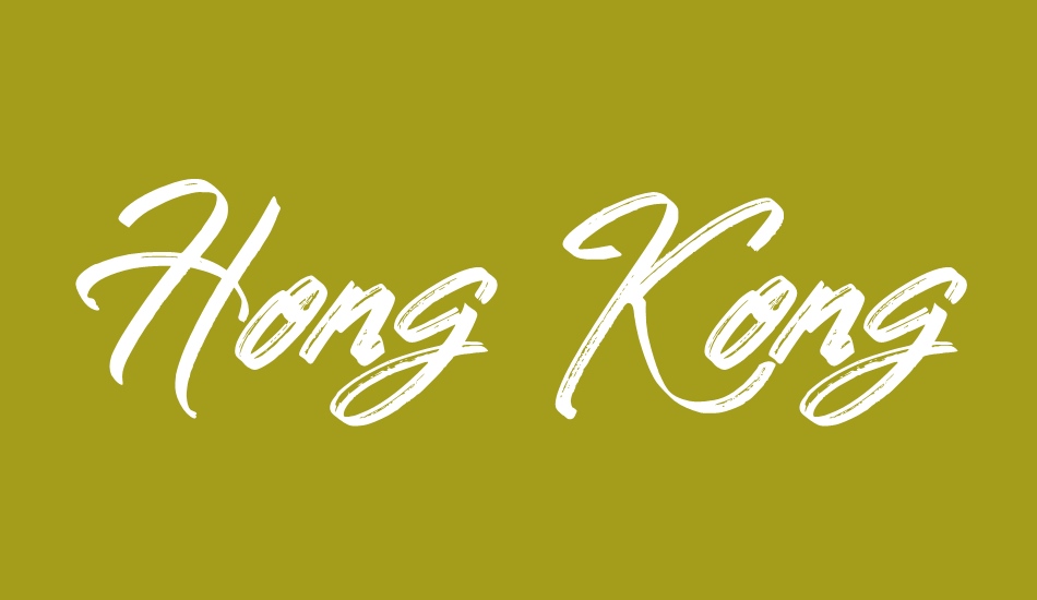 Hong Kong Script Brush font big