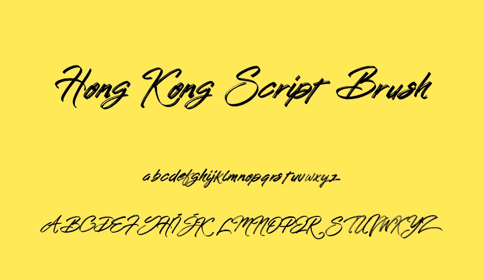 Hong Kong Script Brush font