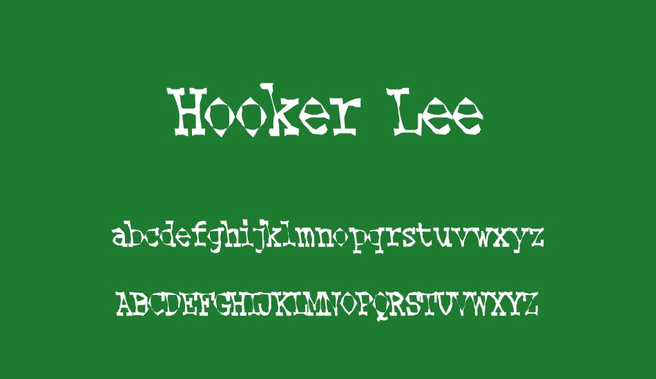 Hooker Lee font