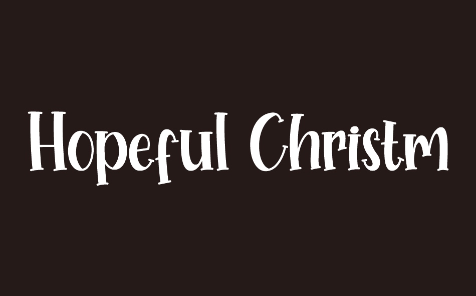 Hopeful Christmas font big