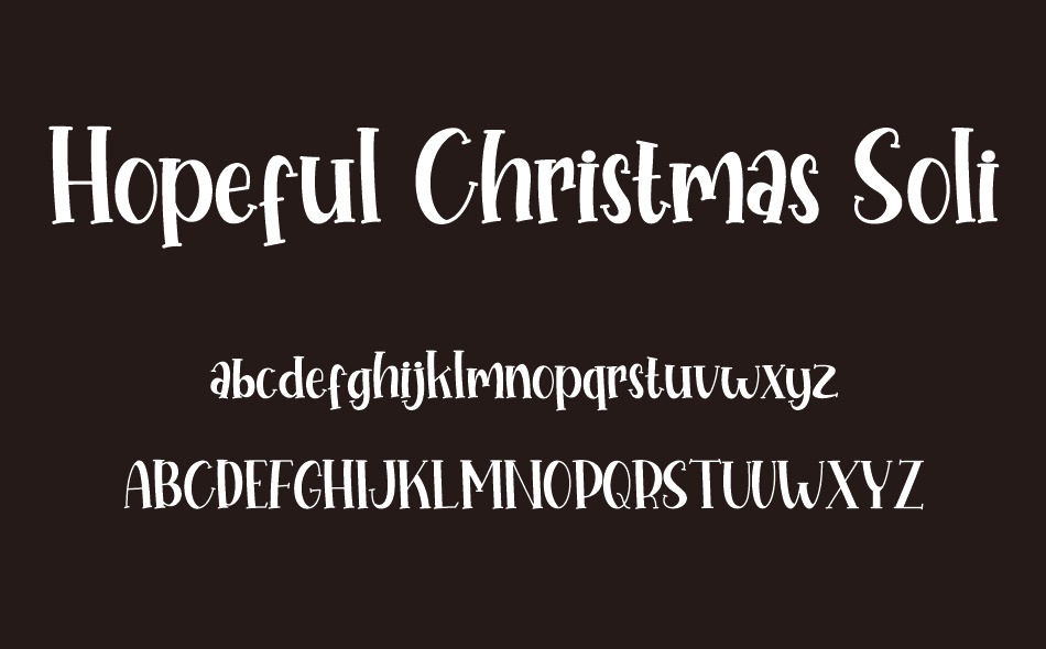 Hopeful Christmas font