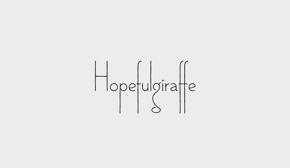 Hopefulgiraffe Demo font big