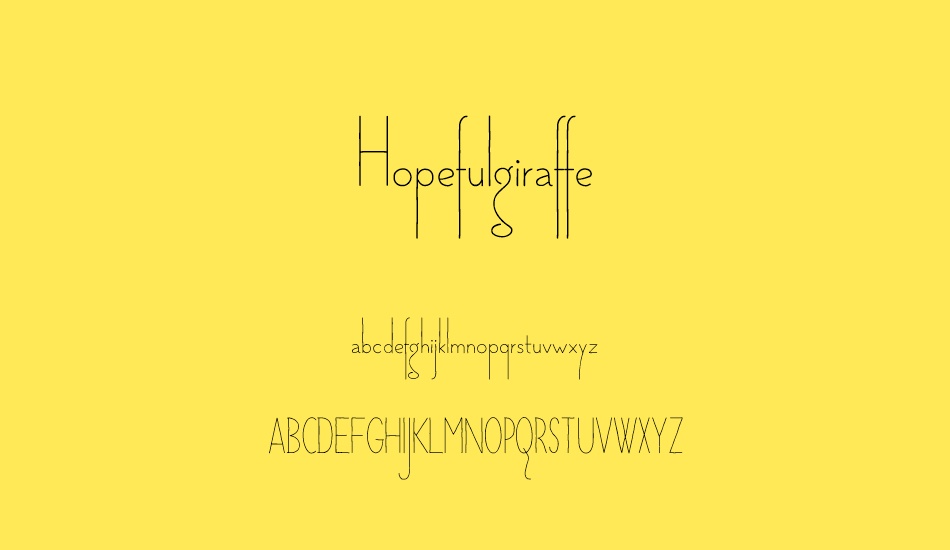 Hopefulgiraffe Demo font