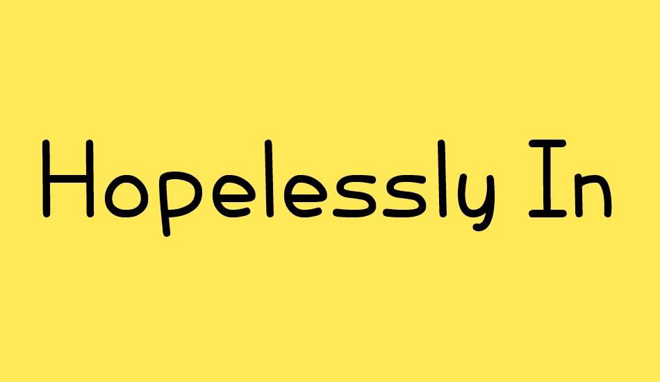 Hopelessly In Lurve font big