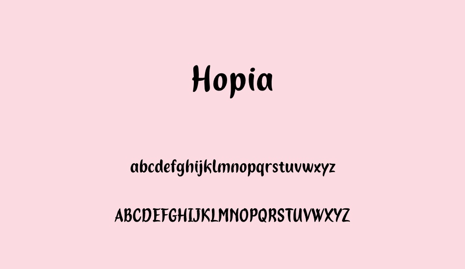 Hopia font