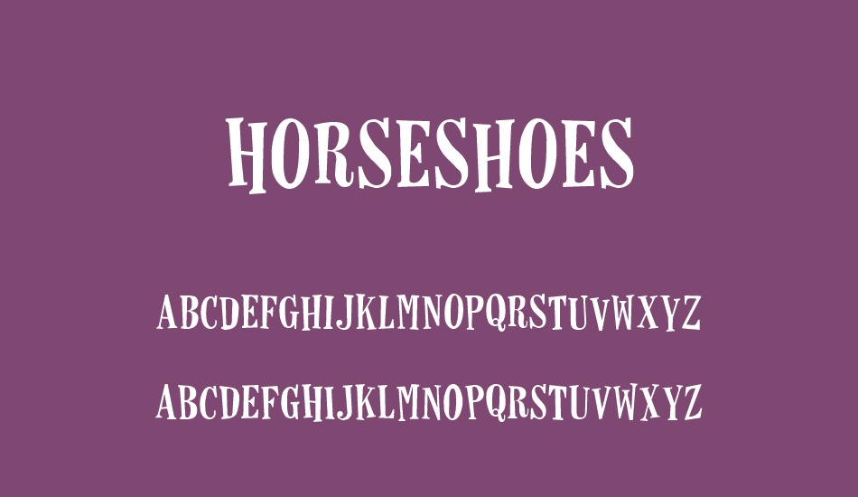 Horseshoes font